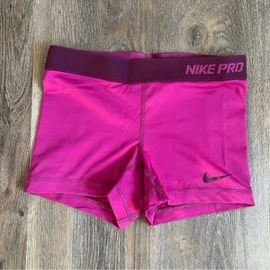 Nike Pro Shorts//Magenta//Extra Small